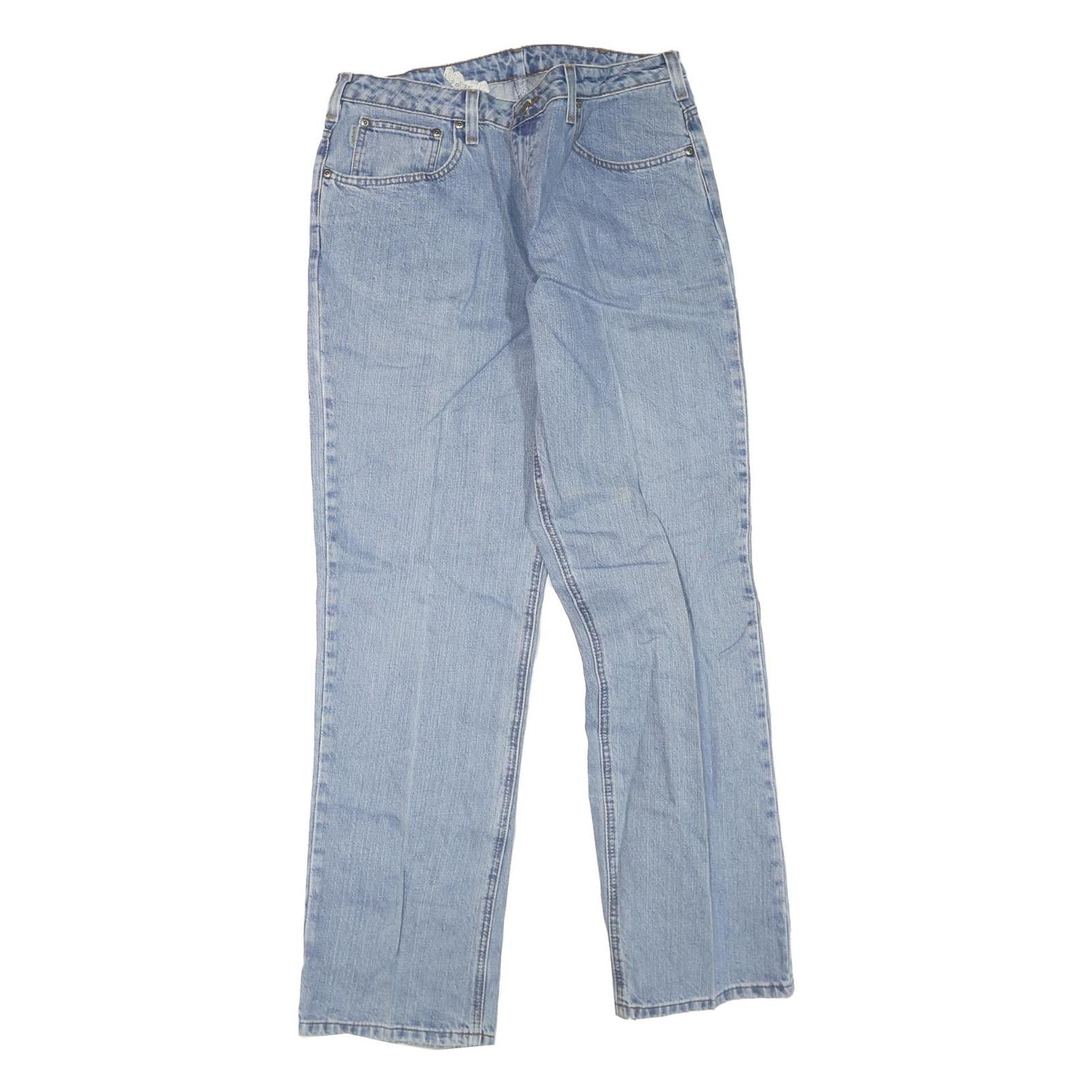 CARHARTT Womens Jeans Light Blue Regular Straight Denim W32 L33 Workwear Style