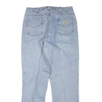 CARHARTT Womens Jeans Light Blue Regular Straight Denim W32 L33 Workwear Style