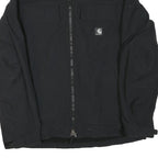 CARHARTT Mens Black Workwear Jacket L Polyester Blend Plain Embroidered PDI Logo