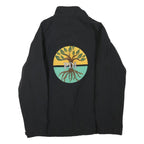 CARHARTT Mens Black Workwear Jacket L Polyester Blend Plain Embroidered PDI Logo