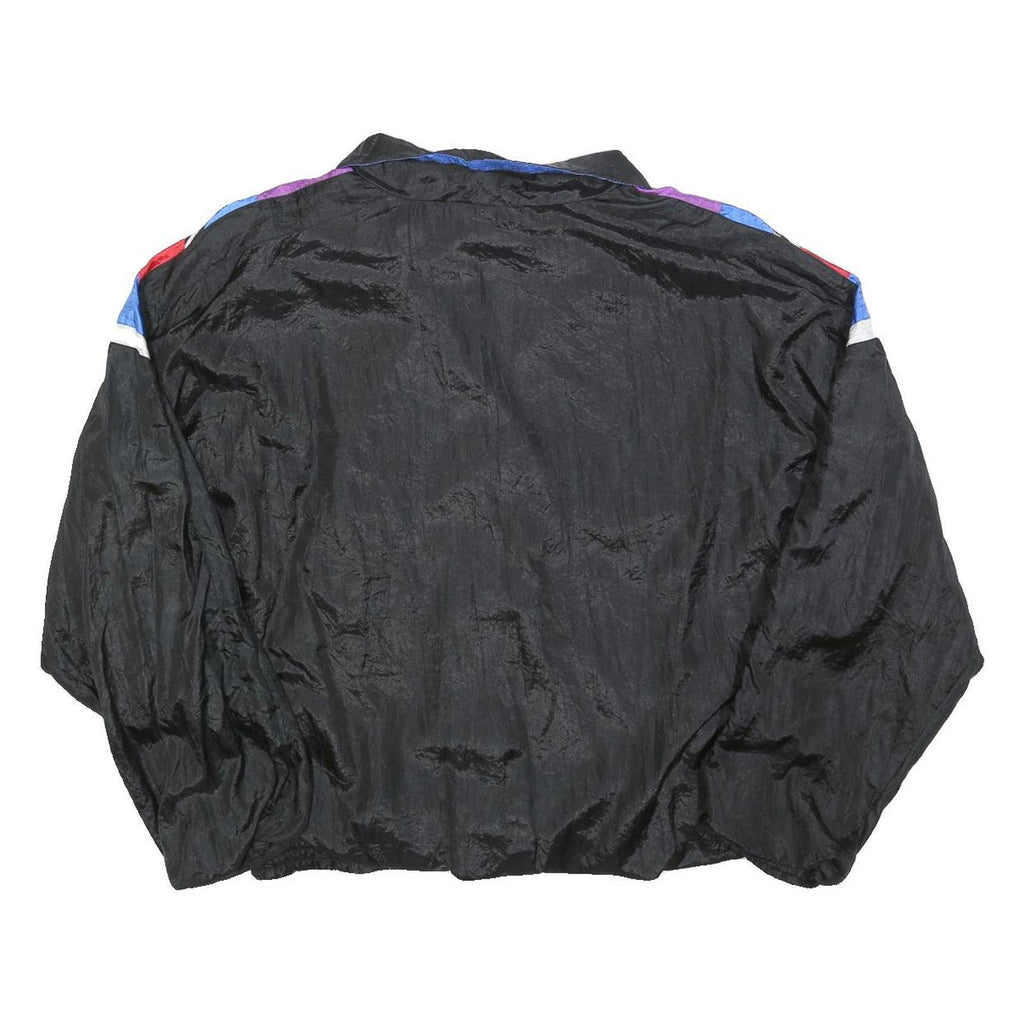 AVAIT SPORTIF Mens Black Blue & Red Colourblock Track Jacket L Polyester Blend