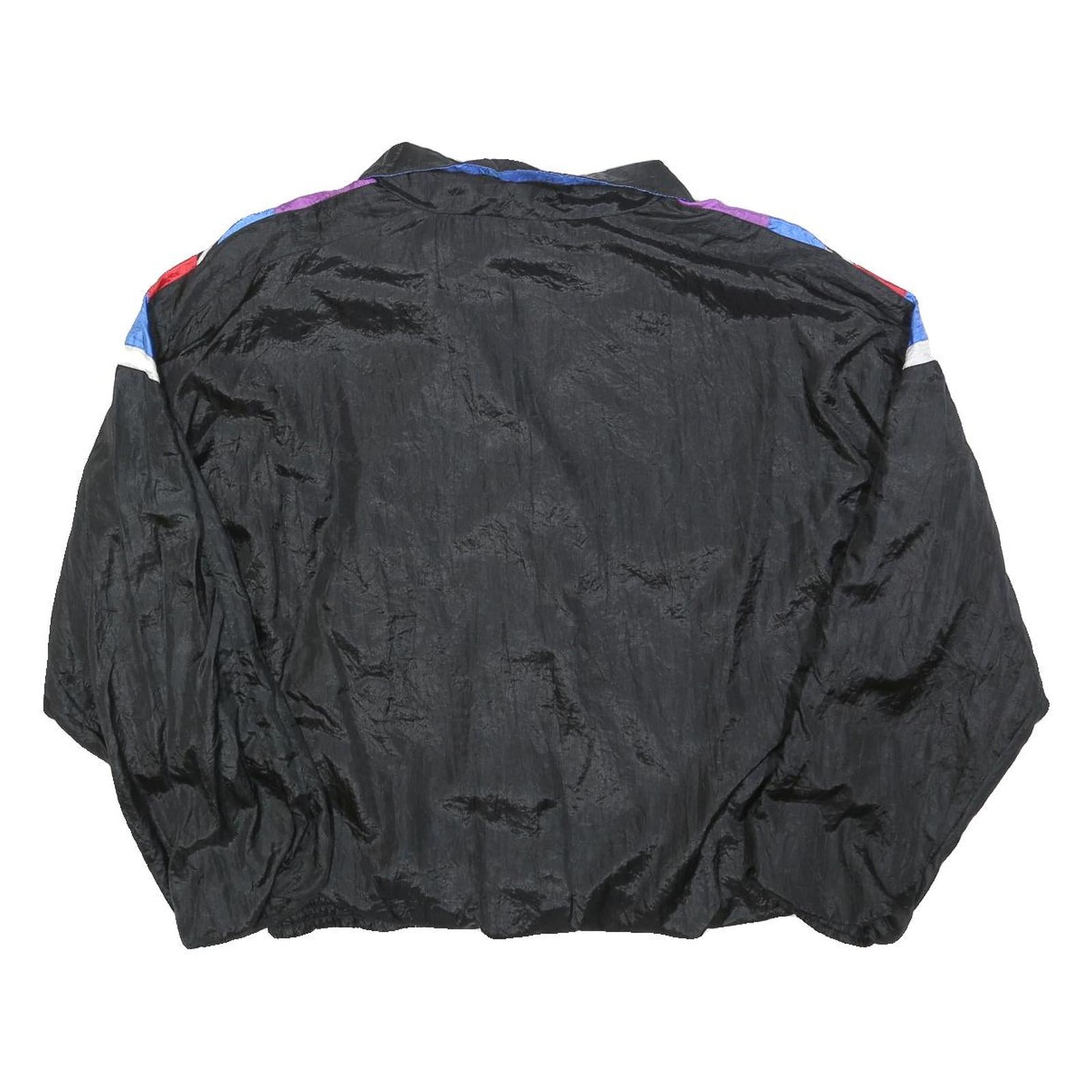 AVAIT SPORTIF Mens Black Blue & Red Colourblock Track Jacket L Polyester Blend