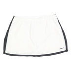 NIKE Womens White & Black Sports Skort Short Polyester Blend Size S Athletic