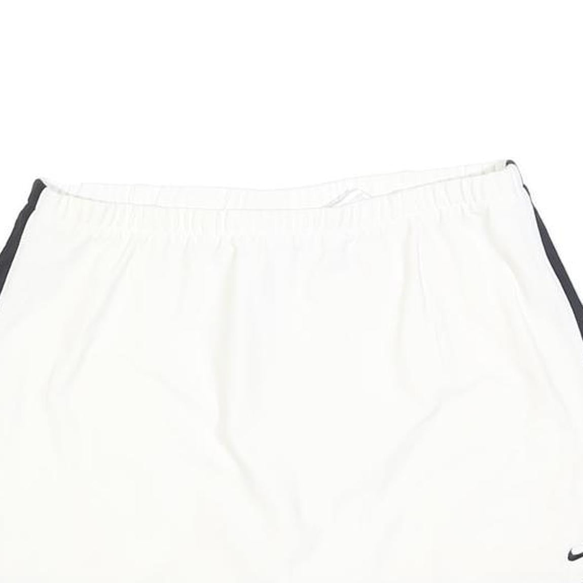 NIKE Womens White & Black Sports Skort Short Polyester Blend Size S Athletic