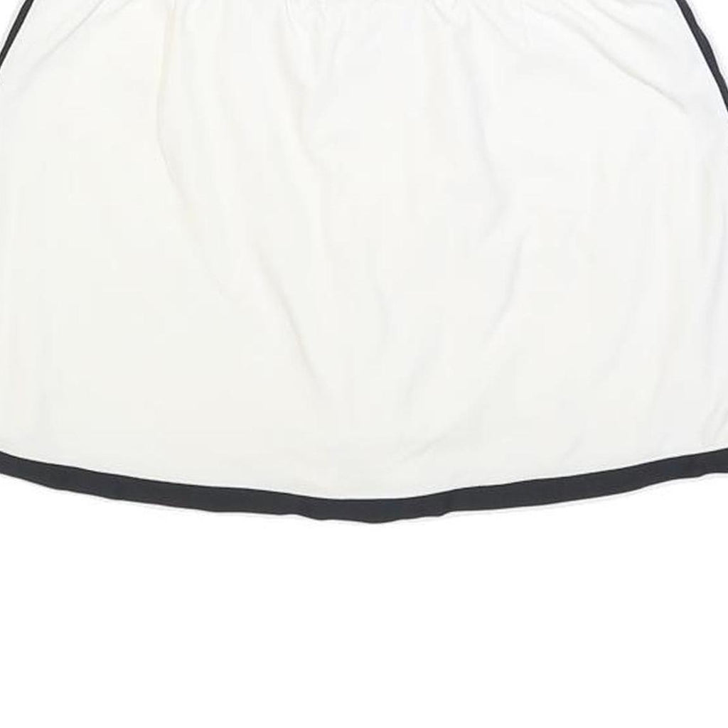 NIKE Womens White & Black Sports Skort Short Polyester Blend Size S Athletic