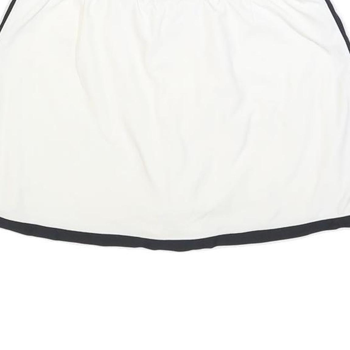 NIKE Womens White & Black Sports Skort Short Polyester Blend Size S Athletic