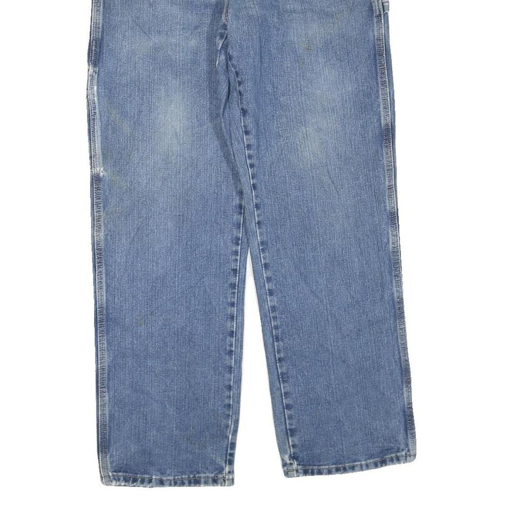 DICKIES Mens Jeans Blue Regular Straight Denim Light W32 L30 Workwear Casual