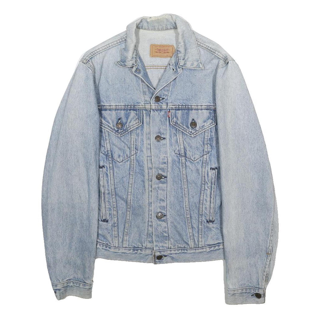 LEVI'S Mens Blue Denim Button Jacket S Cotton Classic Casual Lightweight