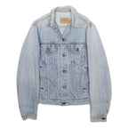 LEVI'S Mens Blue Denim Button Jacket S Cotton Classic Casual Lightweight