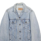 LEVI'S Mens Blue Denim Button Jacket S Cotton Classic Casual Lightweight