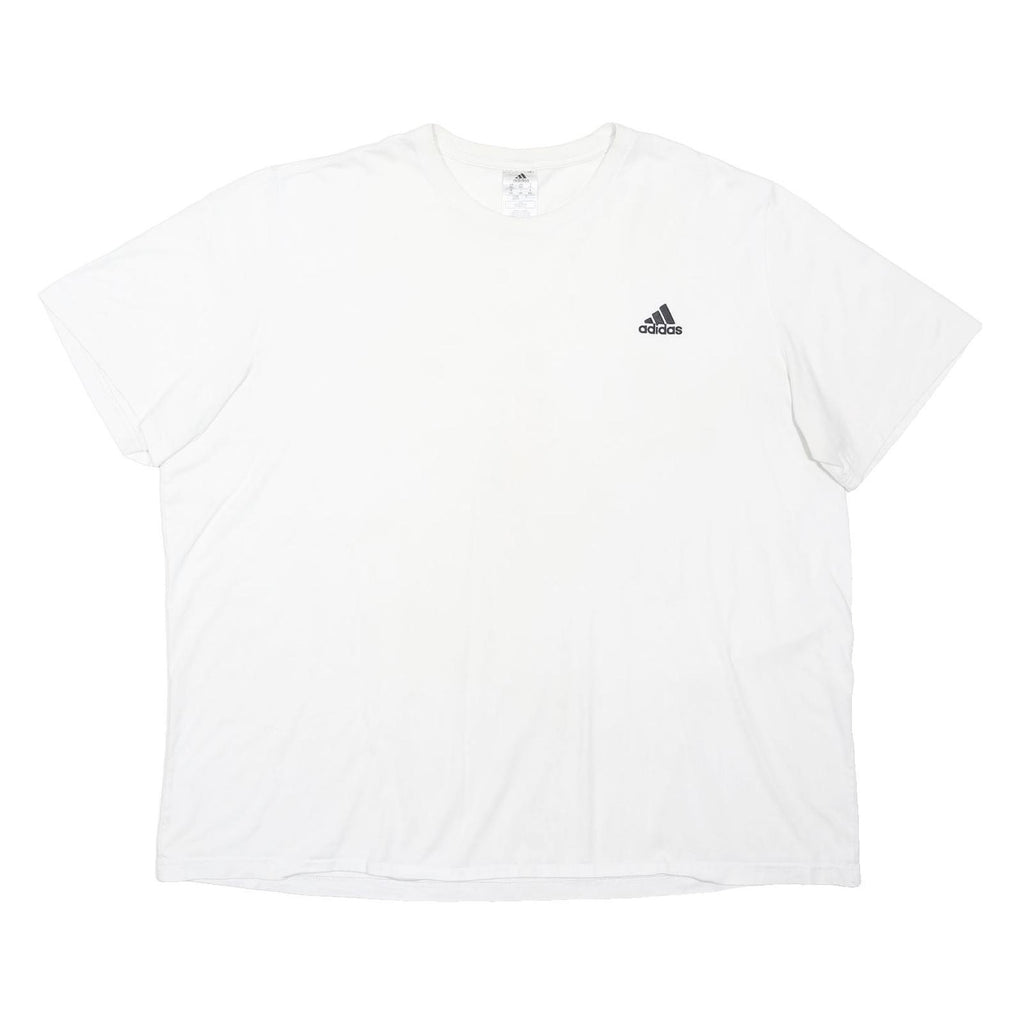 ADIDAS Mens White Cotton Blend Sweatshirt Crew Neck 3XL Casual Sportswear