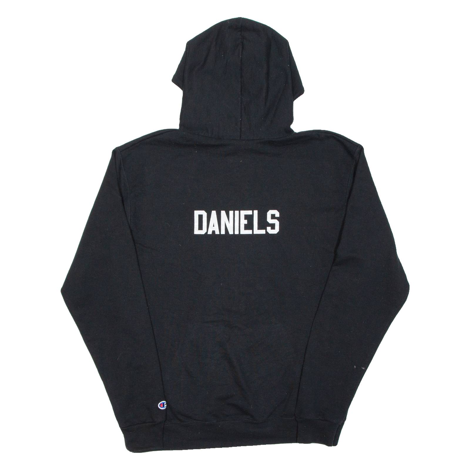 CHAMPION Mens Black Hoodie USA M