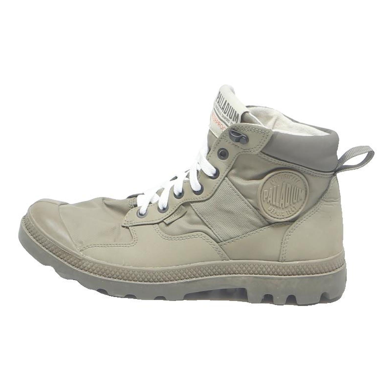 PALLADIUM Womens Lace-Up Boots Beige Synthetic UK 6 Comfortable Outdoor Style