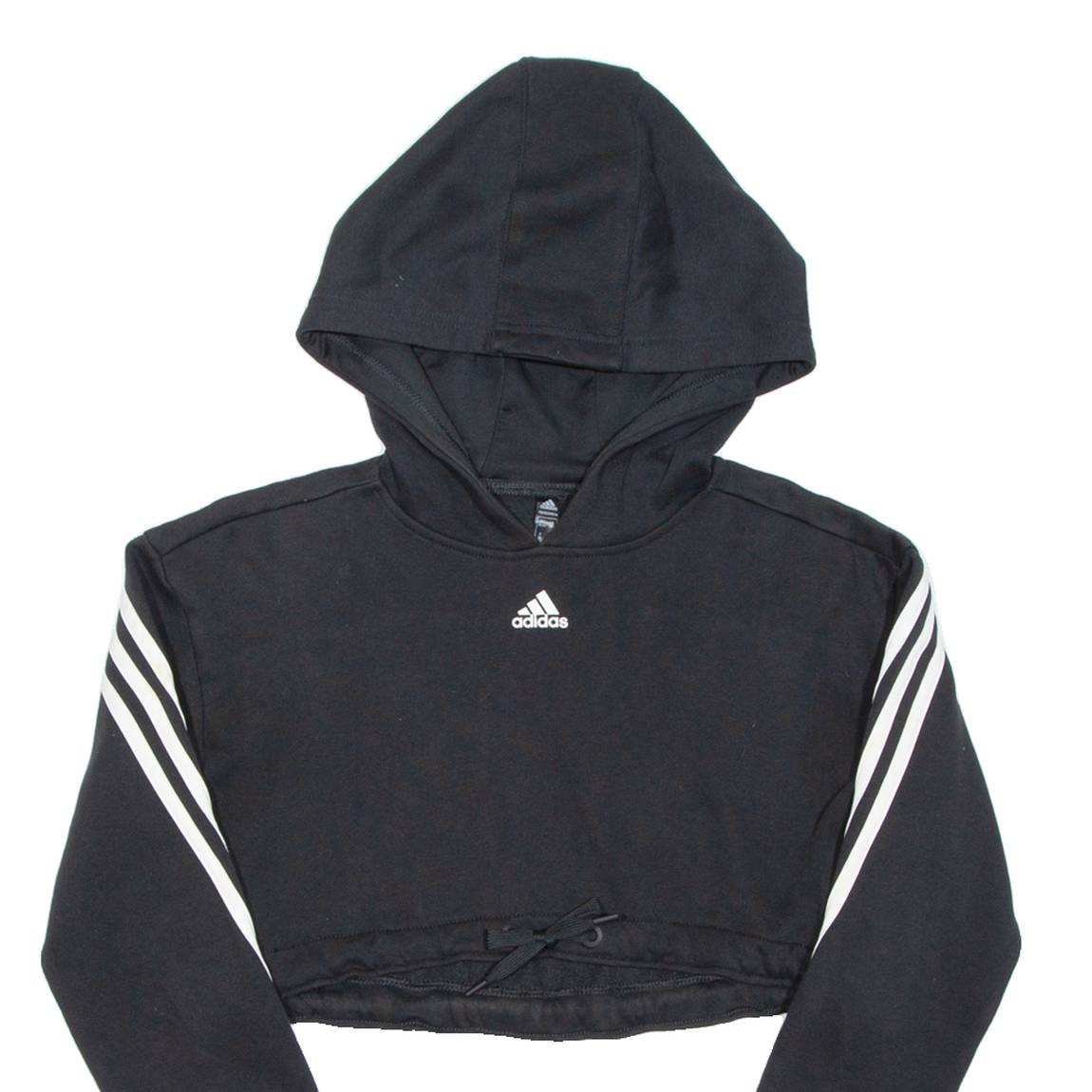 ADIDAS Cropped Womens Black Hoodie XS