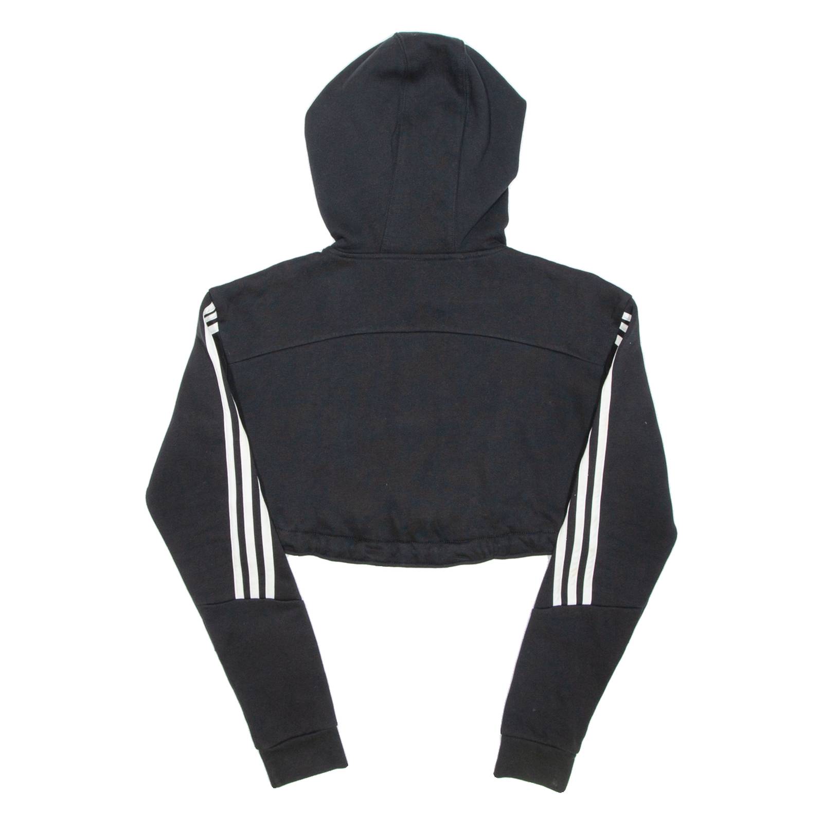 ADIDAS Cropped Womens Black Hoodie XS