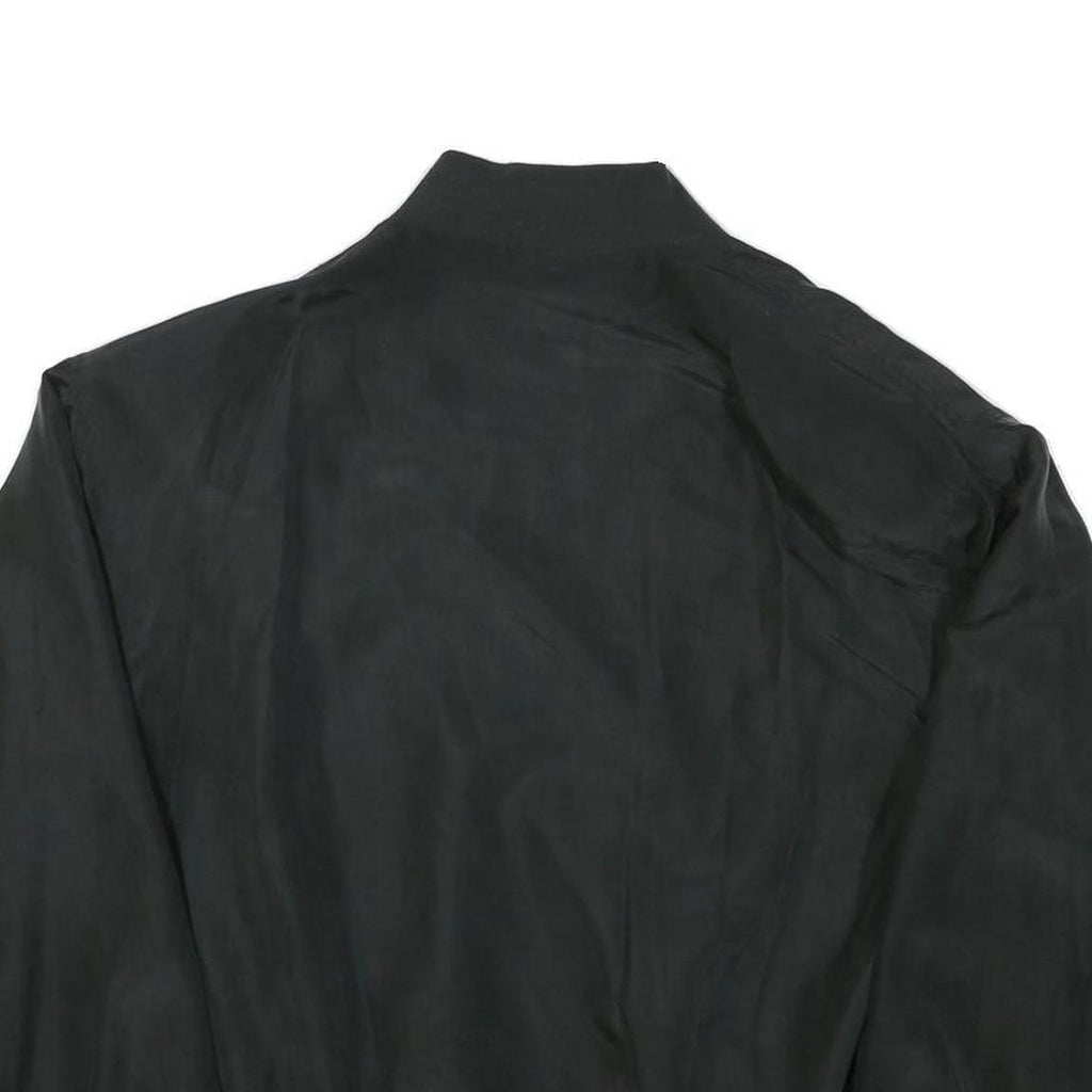 WORLD OF BASIC Mens Black Jacket L Polyester Blend Bomber Zip Casual Outerwear