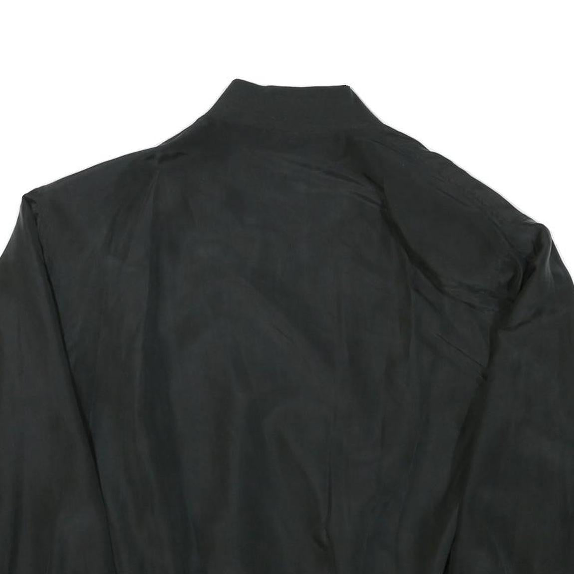 WORLD OF BASIC Mens Black Jacket L Polyester Blend Bomber Zip Casual Outerwear