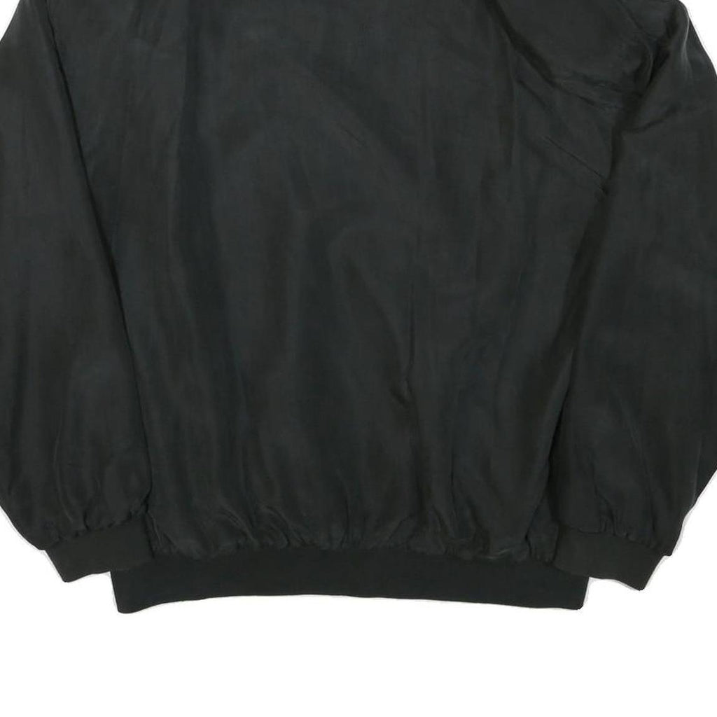 WORLD OF BASIC Mens Black Jacket L Polyester Blend Bomber Zip Casual Outerwear