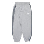 NIKE Mens Joggers Grey & Dark Grey Regular Straight M W26 L27 Cotton Blend
