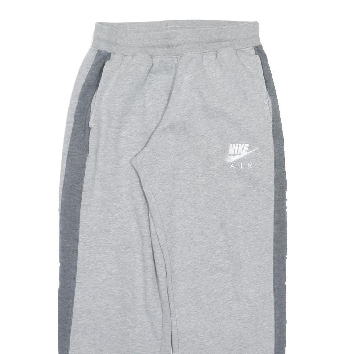 NIKE Mens Joggers Grey & Dark Grey Regular Straight M W26 L27 Cotton Blend