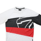 THÖMUS Mens White Black & Red Modern T-Shirt S Short Sleeve V-Neck Sports