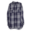 TALLY WEIJL Mens Blue & White Check Shirt L Cotton Blend Casual Long Sleeve
