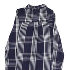 TALLY WEIJL Mens Blue & White Check Shirt L Cotton Blend Casual Long Sleeve