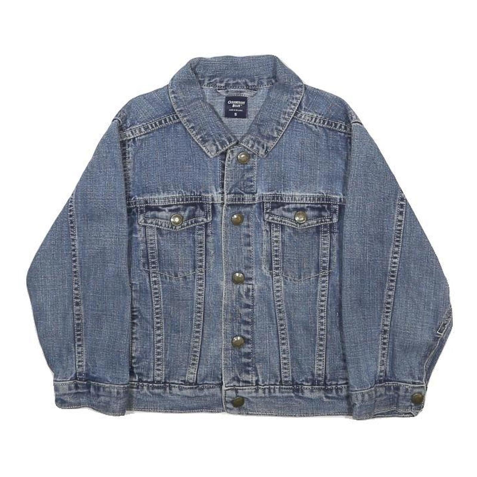 OSH KOSH Boys Blue Denim Cotton Jacket 5Y Casual Button Closure Classic Fit