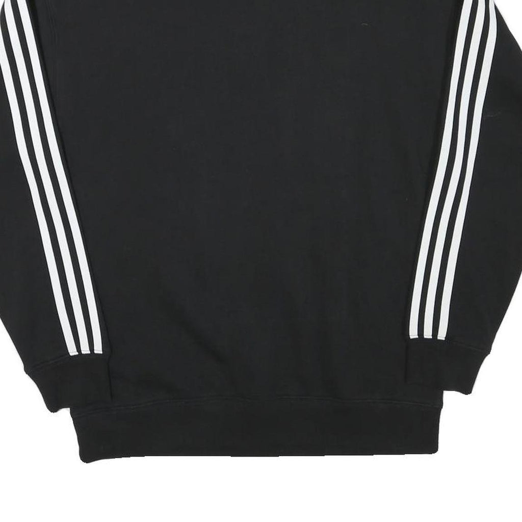 ADIDAS Womens Black & White 1/4 Zip Sweatshirt UK 4 Casual Sportswear