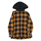 VANS Mens Jacket Orange Hooded Check S