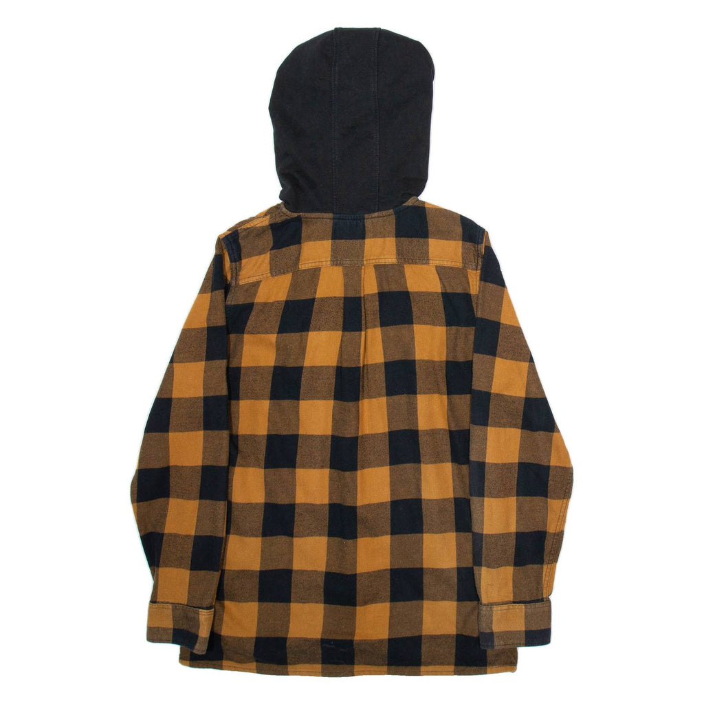 VANS Mens Jacket Orange Hooded Check S