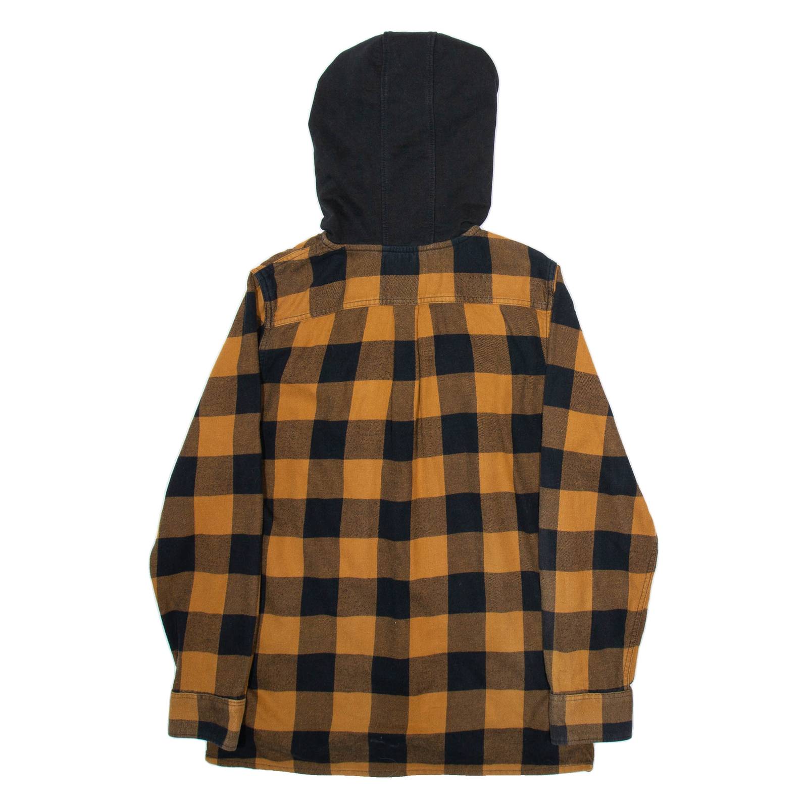 VANS Mens Jacket Orange Hooded Check S
