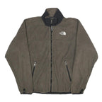 THE NORTH FACE Womens Grey & Black Zip Up Fleece Jacket M Polyester Outdoor