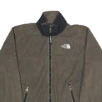THE NORTH FACE Womens Grey & Black Zip Up Fleece Jacket M Polyester Outdoor