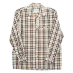 Womens Printed Blouse Brown Long Sleeve Check L