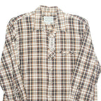 Womens Printed Blouse Brown Long Sleeve Check L