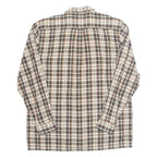 Womens Printed Blouse Brown Long Sleeve Check L
