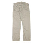 LEVI'S Mens Cotton Blend Beige Regular Straight Trousers W32 L31 Classic Zip