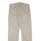 LEVI'S Mens Cotton Blend Beige Regular Straight Trousers W32 L31 Classic Zip