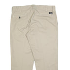 DICKIES Mens Cotton Blend Beige Relaxed Straight Trousers W38 L27 Workwear