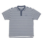 LONSDALE Mens Navy Blue & White Striped Polo Shirt XL Cotton Blend Casual Summer