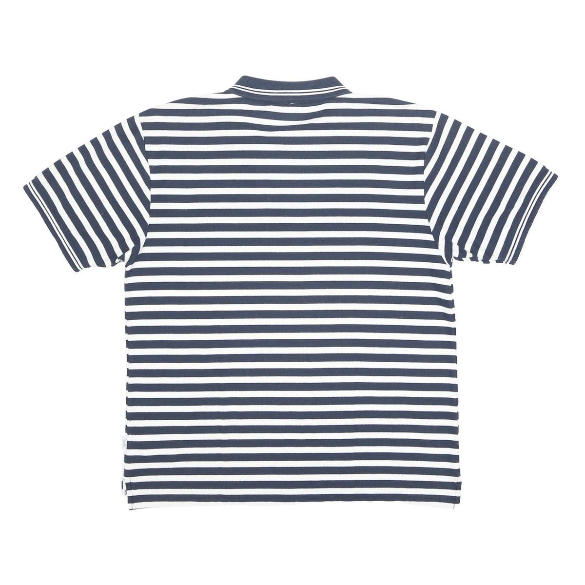 LONSDALE Mens Navy Blue & White Striped Polo Shirt XL Cotton Blend Casual Summer