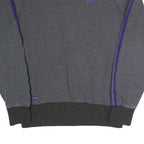 ADIDAS Mens Grey & Purple Sweatshirt Crew Neck S Athletic Casual Training Top