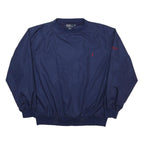 POLO RALPH LAUREN Mens Navy Blue Classic Jacket XL Polyester Plain Drawstring