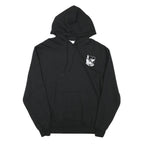 CHAMPION Mens Black Cotton Blend Pullover Hoodie M Graphic Print