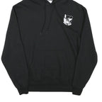 CHAMPION Mens Black Cotton Blend Pullover Hoodie M Graphic Print