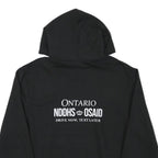 CHAMPION Mens Black Cotton Blend Pullover Hoodie M Graphic Print