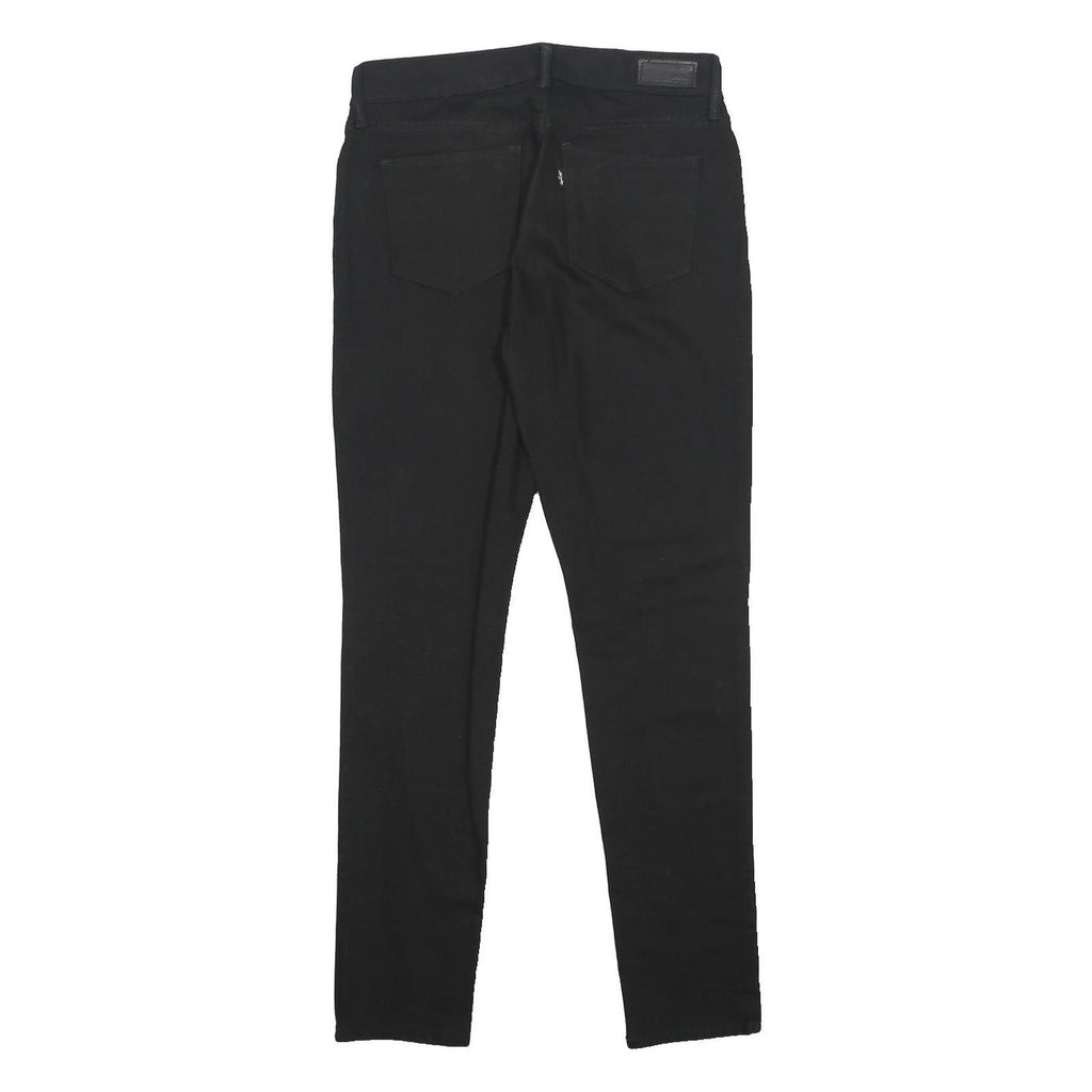 LEVI'S Womens Slim Black Jeans Denim W26 L30 Classic Style Zip Closure