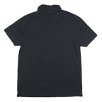 CALVIN KLEIN JEANS Mens Black Cotton Blend Short Sleeve Plain Polo Shirt XL