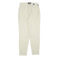 VERSACE Womens Cotton Blend Off White Regular Fit Straight Trousers W30 L30